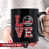 Mugs Black / 11oz Personalized Mug - TRL - Stacked Slogan Pattern Love