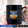 Mugs Black / 11oz Personalized Mug - Vintage Graphic Police Badge - Coffee Mug