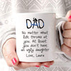 Police Dad Ugly Daughter Personalized  Police Dad Coffee Mug