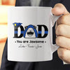 Police Daddy Shark You Are Jawsome Personalized Thin Blue Line Coffee Mug