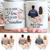 Police Wedding Women with Male Policeman Personalized Thin Blue Line Coffee Mug
