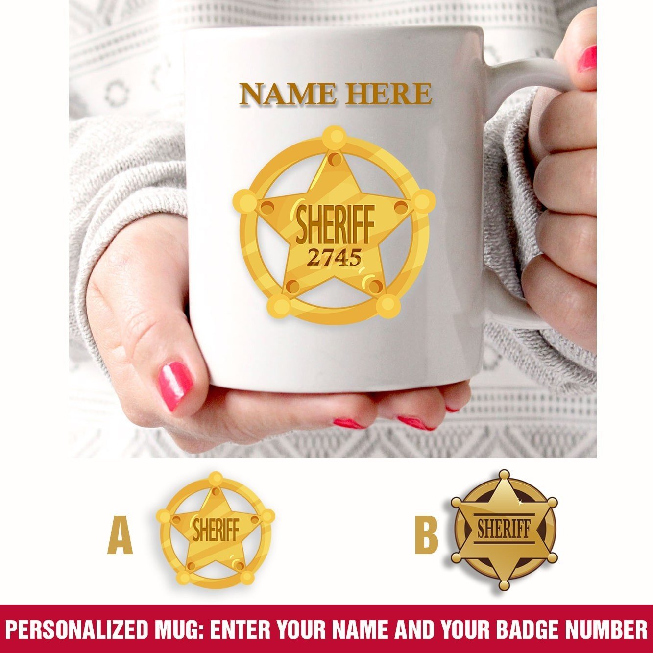 Mugs 11oz Sheriff Personalized Mug