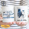 Always By Your Side Police And Nurse Couple Thin Blue Line Personalized Coffee Mug