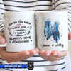 Always By Your Side Police Couple Personalized Thin Blue Line Coffee Mug