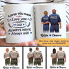 Both Police Officer Couple Personalized Thin Blue Line Coffee Mug