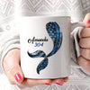 Mermaid Thin Blue Line Personalized Coffee Mug