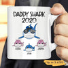 Police Daddy Shark Quarantine Personalized Thin Blue Line Coffee Mug