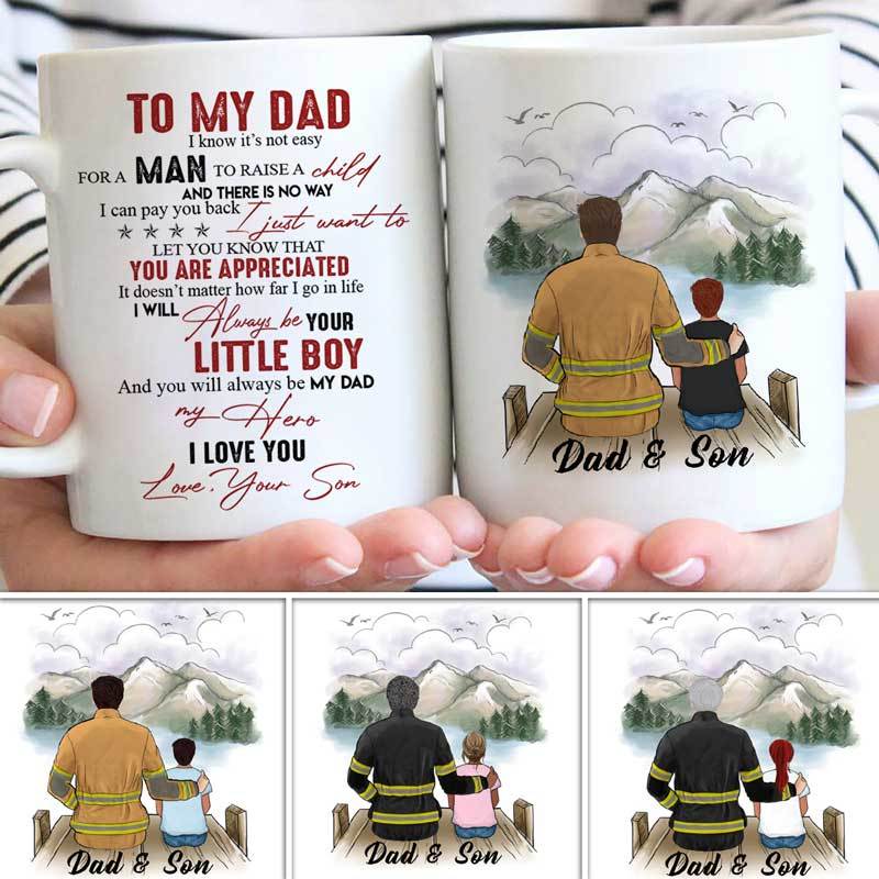 Mugs 11oz To My Firefighter Dad Personalized Mug