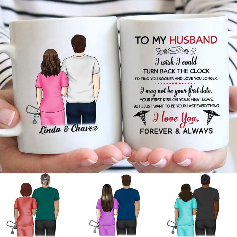 To My Husband Nurse Personalized Coffee Mug