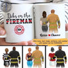 Dibs On The Fireman Couple Personalized Firefighter Coffee Mug
