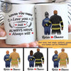 Male Firefighter And Female Paramedic Personalized Thin Red Line Coffee Mug
