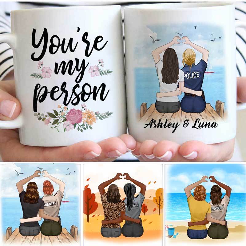 You Are My Person Police Personalized Thin Blue Line Coffee Mug