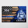 Poster Half Flag - Police Officer Suit - Personalized Horizontal Poster
