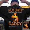 Behind Every Police Officer Is A Daddy Sunset Thin Blue Line Personalized Police Shirt