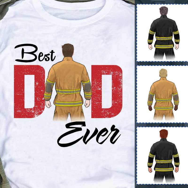 Best Freakin Firefighter Dad Ever Personalized Shirt