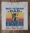 Best Veteran Dad Grandpa Ever Just Ask Retro Personalized Veteran Shirt