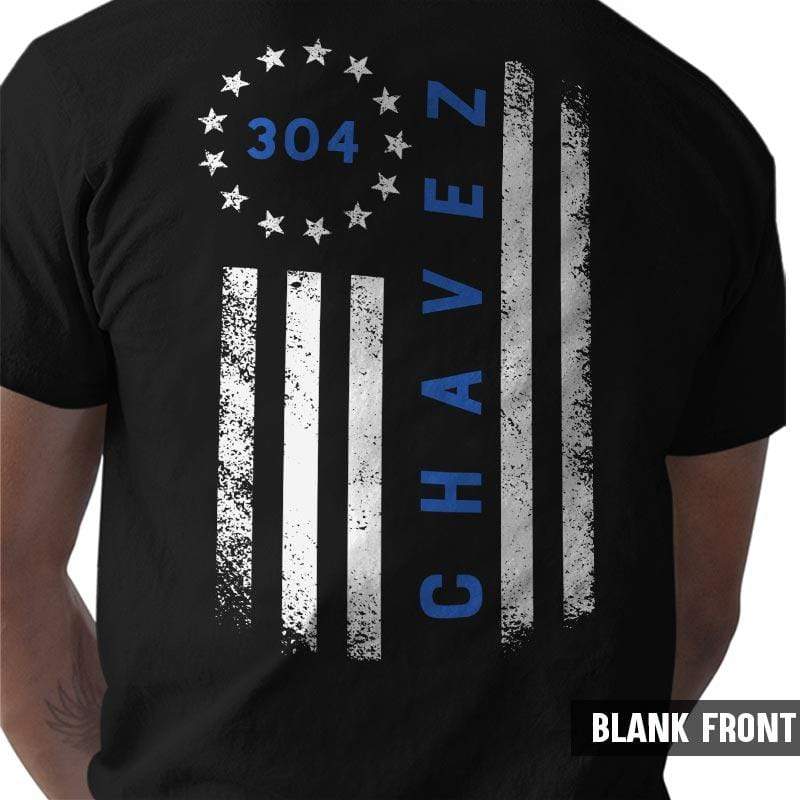 Circle Star Blue Line Flag Police Thin Blue Line Personalized Police Shirt