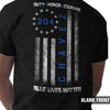Circle Star Flag Duty Honor Courage Police Thin Blue Line Personalized Police Shirt