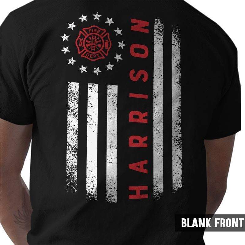Circle Star Red Line Flag Firefighter Personalized Shirt