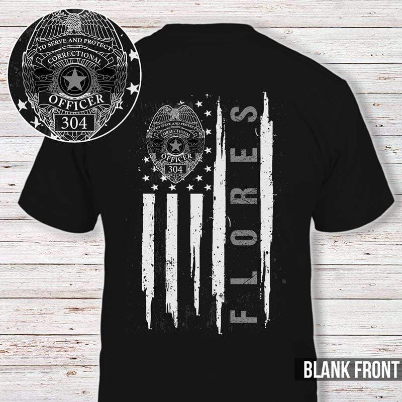 Correctional Officer Name Personalized Shirt (Blank Front)
