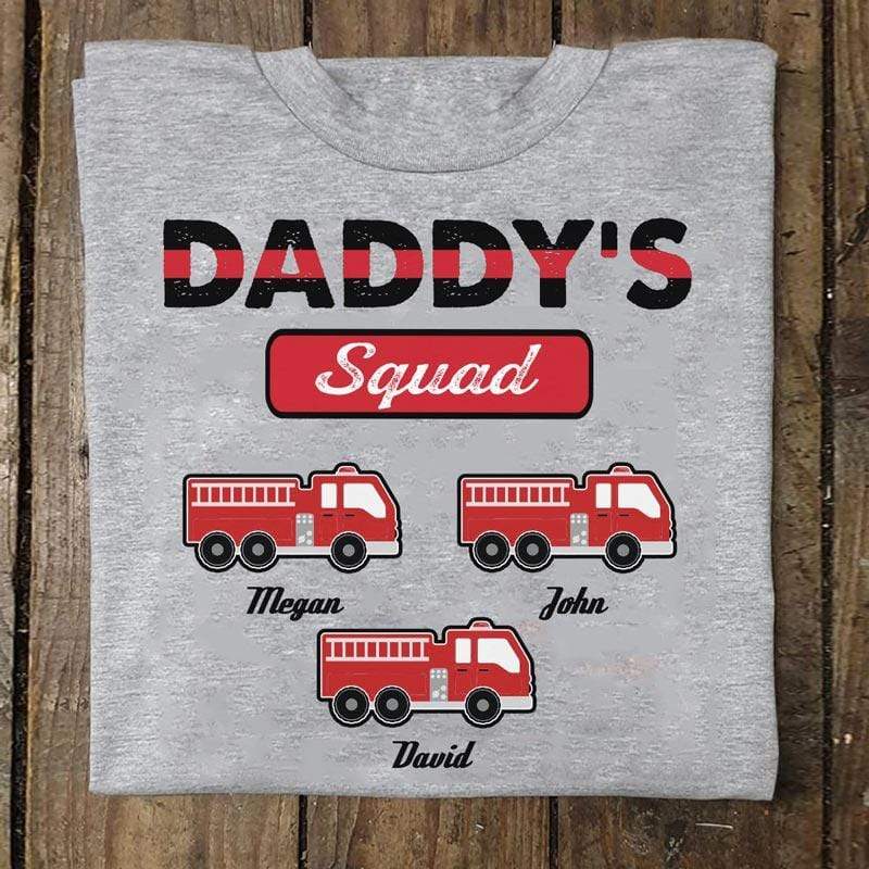 Daddy‘s Firefighter Squad Personalized Shirt (Light Color)