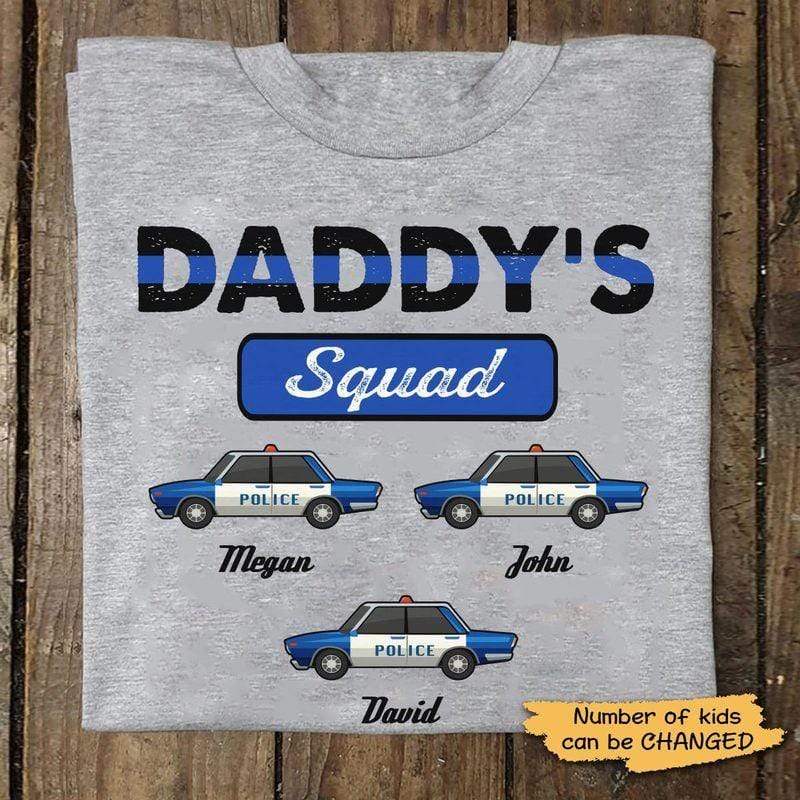 Daddy‘s Police Squad Thin Blue Line Shirt (Light Color)
