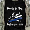 Dog Dad Besties Police Thin Blue Line Personalized Police Shirt