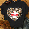 Firefighter Emblem Leopard Heart Personalized Shirt