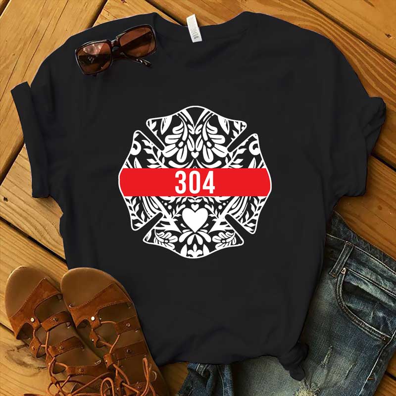 Firefighter Emblem Pattern Personalized Shirt