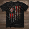 T-shirts Classic Tee / S / Black Firefighter Flag Pride Personalized Shirt