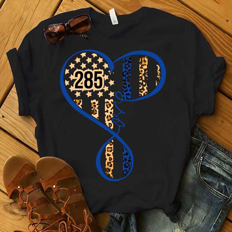 Flag Infinity Love Leopard Personalized Police Shirt