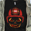 Halloween Pumpkin Emblem Firefighter Personalized Shirt