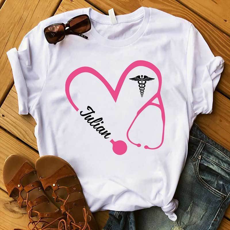 Heart 3-4 Nurse Stethocope Personalized Shirt
