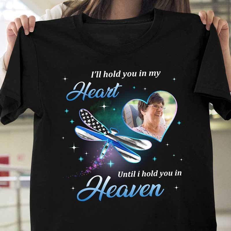 Hold My Police Officer In My Heart Thin Blue Line Personalized Police Shirt