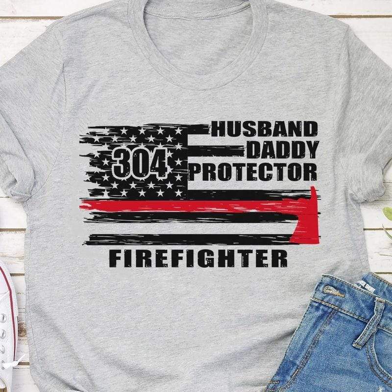 Husband Daddy Protector Firefighter Axe Personalized Shirt