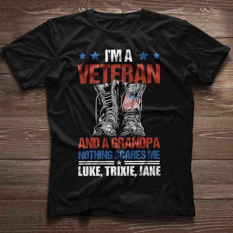 I Am A Veteran And A Grandpa Personalized Veteran Shirt