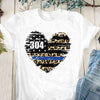 Leopard Thin Blue Line Flag Heart Personalized Police Shirt