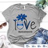 Love Flower Police Mom Thin Blue Line Shirt (Light Color)