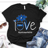 Love Flower Police Wife Life Thin Blue Line Personalized Police Shirt