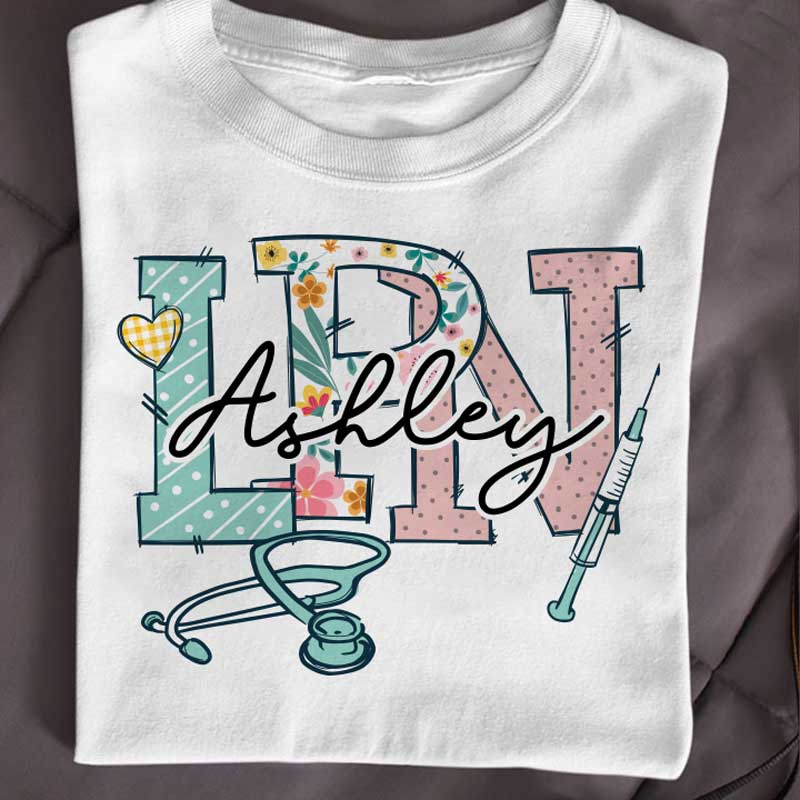 LPN Nurse Beautiful Patterns Personalized Shirt