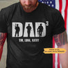 Military Dad Number Of Kids Personalized Shirt