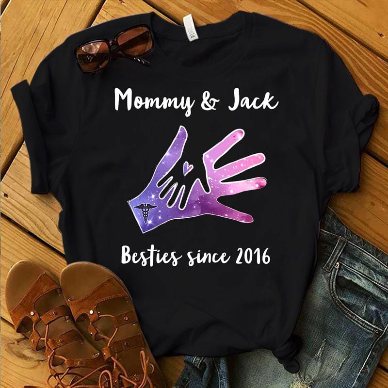 Mommy And Son Daughter Besties Nurse Personalized Shirt