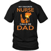 My Favorite Nurse Calls Me Dad Sunset Father's Day Gift Shirt (Blank Front)