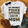 My Favorite Police Officer Calls Me Mom Sunflower Thin Blue Line Personalized Police Shirt