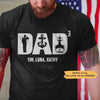 Navy Dad With Number Of Kids Personalized Shirt
