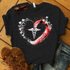 T-shirts Classic Tee / S / Black Nurse Beautiful Heart Personalized Shirt