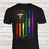 T-shirts Classic Tee / S / Black Nurse Flag Pride Personalized Shirt