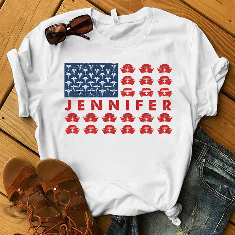 Nurse Things Nation Flag Personalized Shirt
