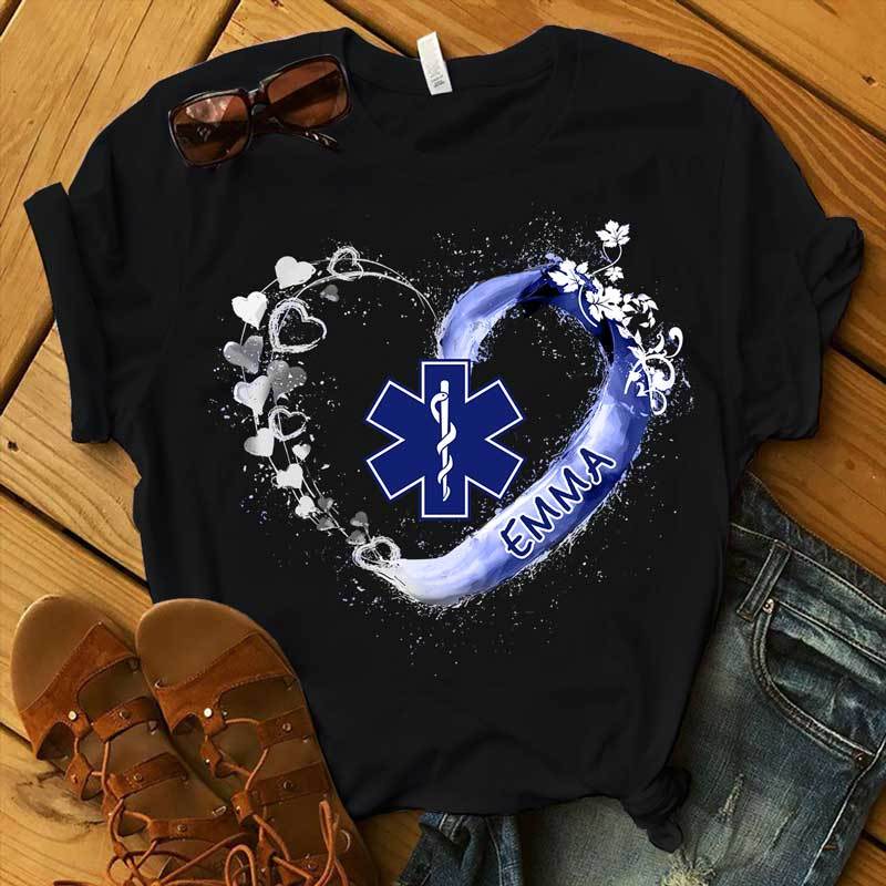 Paramedic EMS EMT Beautiful Heart Personalized Shirt