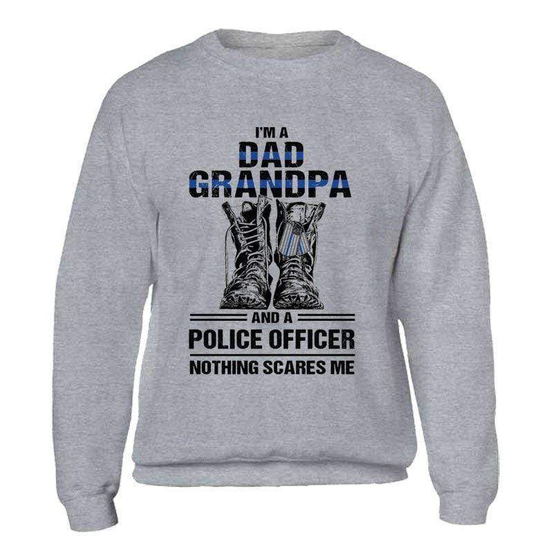 Police Dad Grandpa Nothing Scares Me Thin Blue Line Shirt